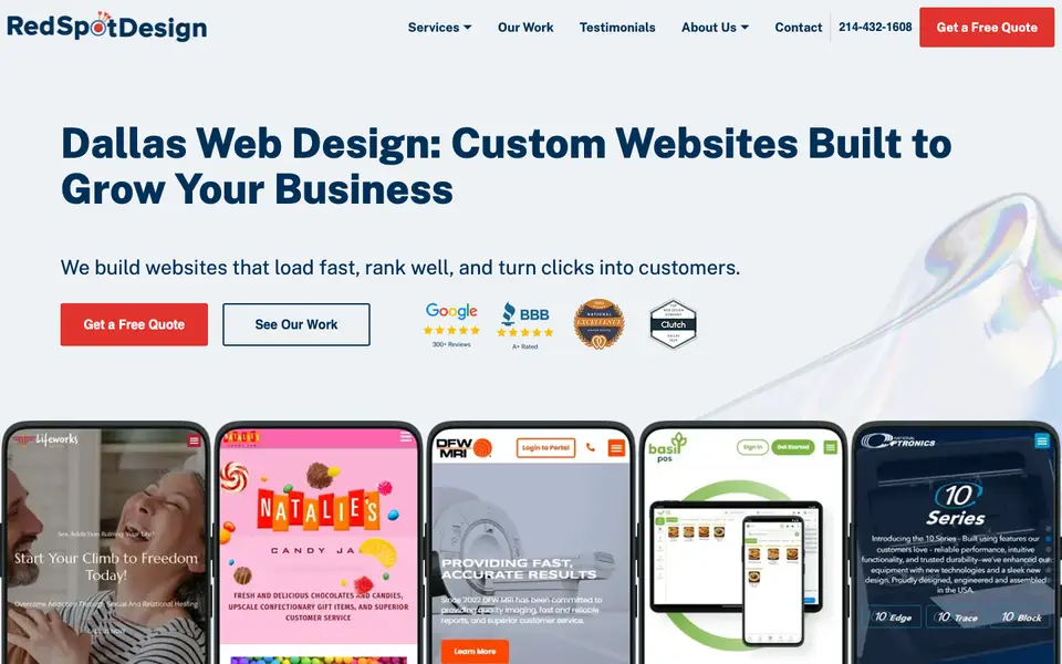 Home page of Red Spot Design at redspotdesign.com