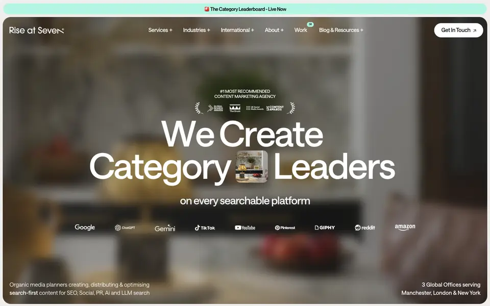 Home page of Rise at Seven at riseatseven.com
