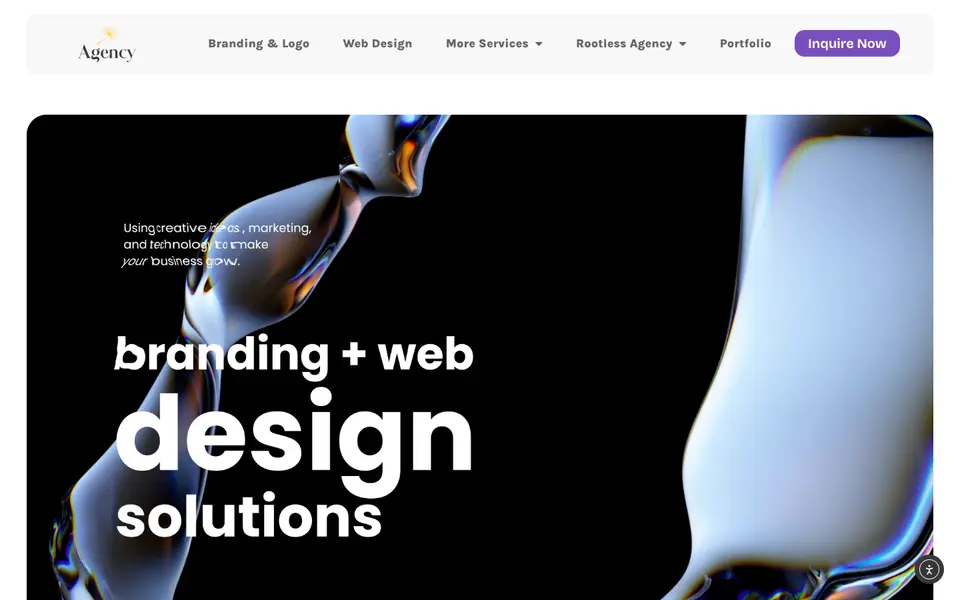 Home page of Rootless Agency at rootlessagency.com