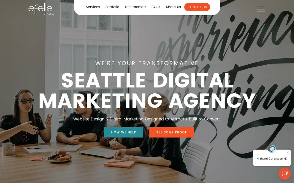 Home page of efelle creative at seattlewebdesign.com