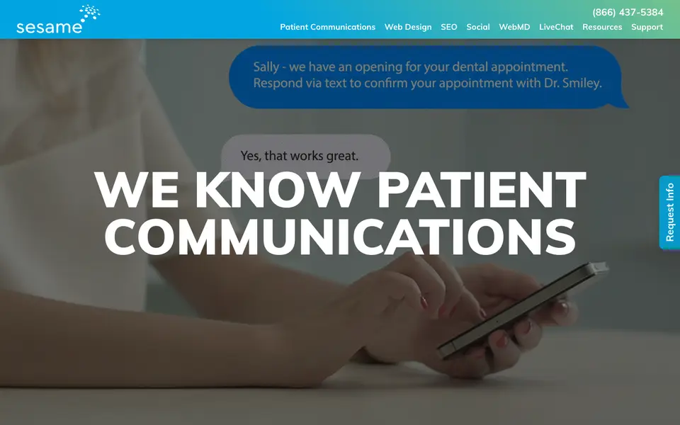 Home page of Sesame Communications at sesamecommunications.com