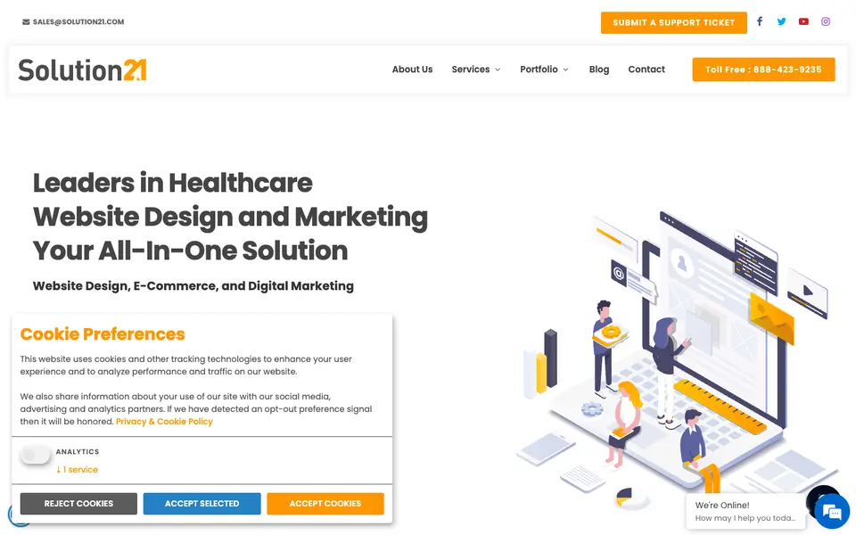 Home page of Solution21 at solution21.com
