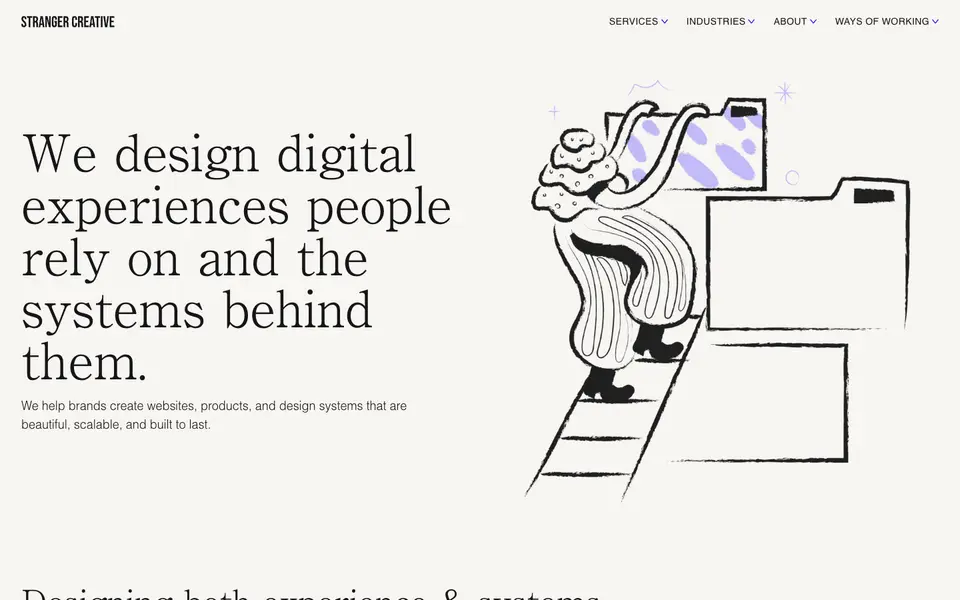 Home page of Stranger Creative at strangercreative.com