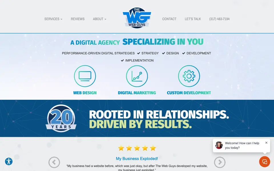 Home page of The Web Guys at the-web-guys.com