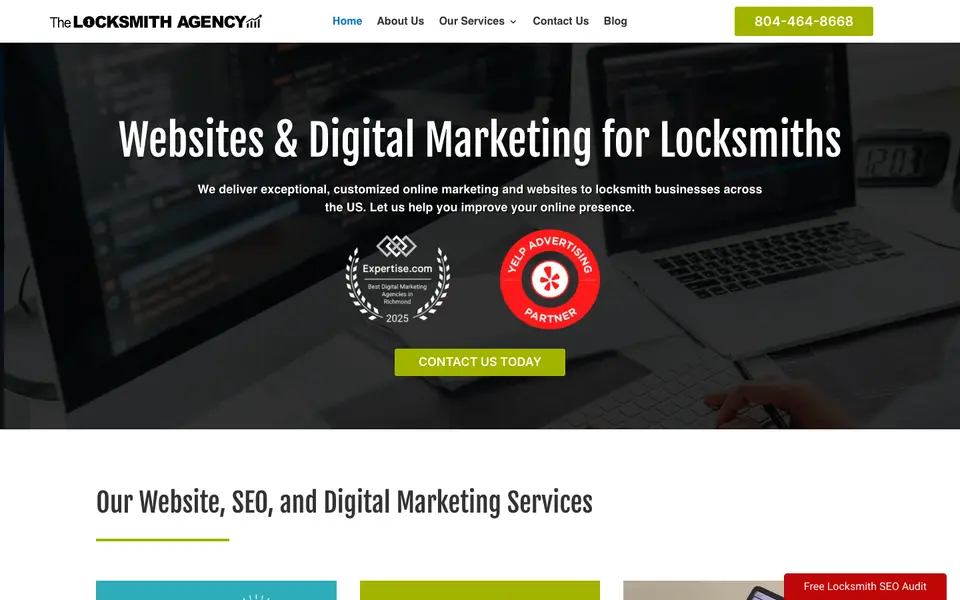 Home page of The Locksmith Agency at thelocksmithagency.com