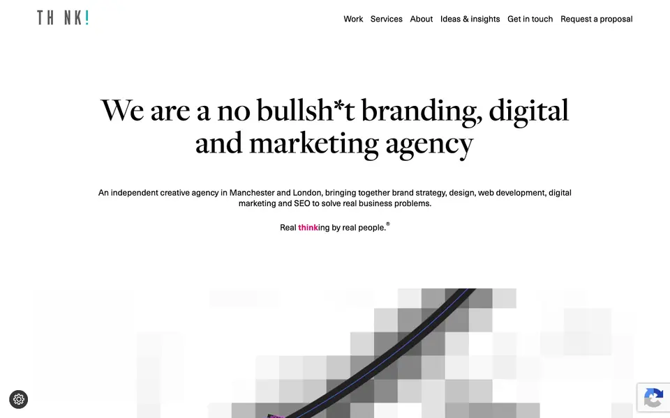 Home page of Think at thinkdesignagency.co.uk