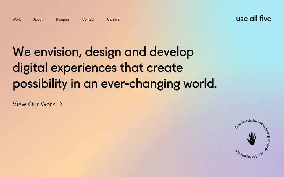 Home page of Use All Five at useallfive.com