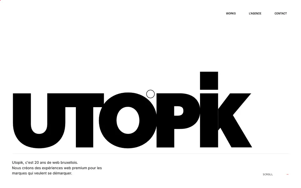 Home page of Utopik at utopik.be