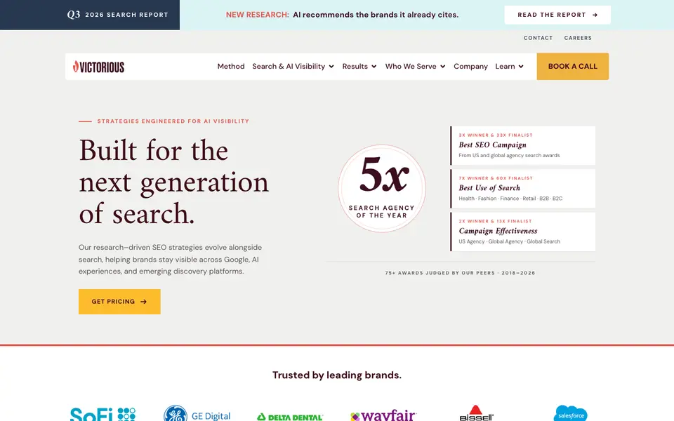 Home page of Victorious at victorious.com