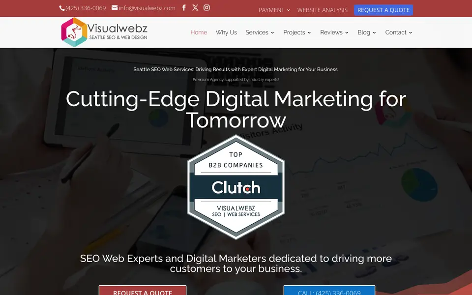 Home page of Visualwebz at visualwebz.com