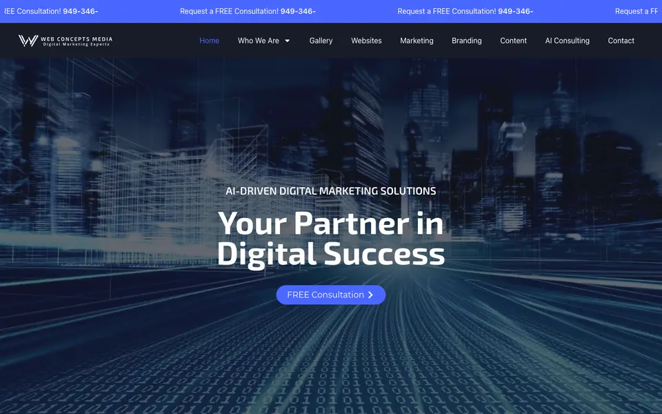 Home page of Web Concepts Media at webconceptsmedia.com