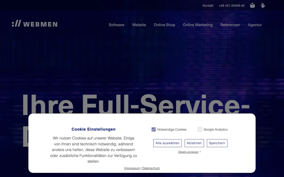Home page of Webmen at webmen.de