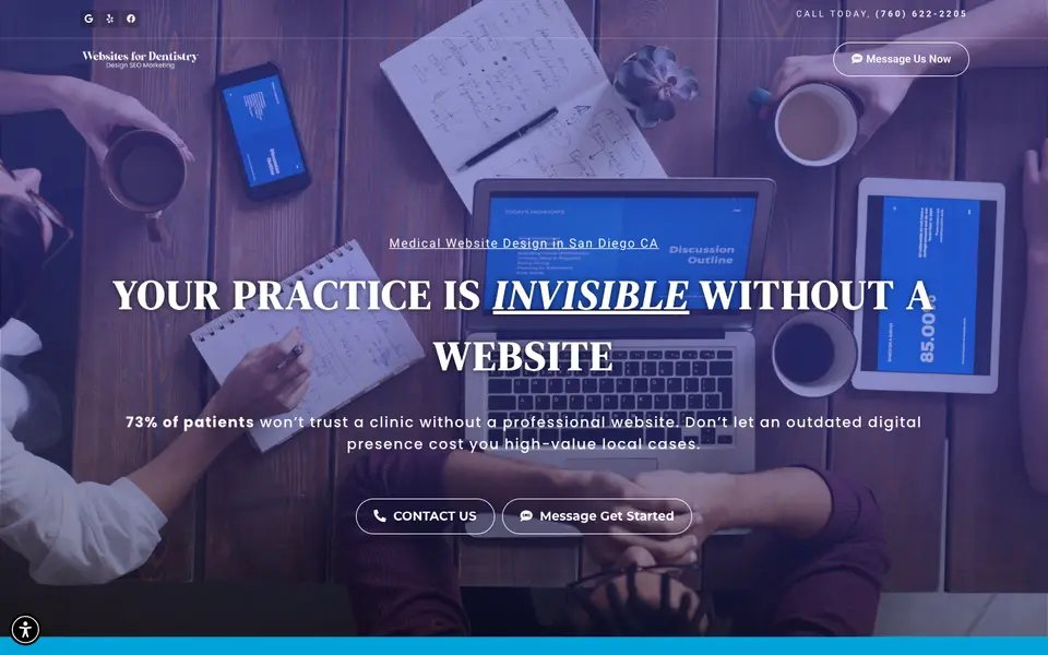 Home page of Websites for Dentistry at websitesfordentistry.com