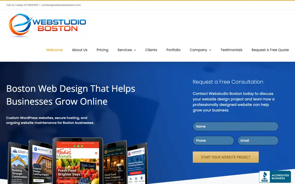 Home page of Webstudio Boston at webstudioboston.com