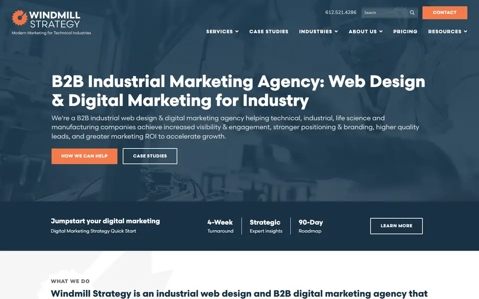 Home page of Windmill Strategy at windmillstrategy.com