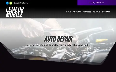 Home page of lemeurmobile.com, a client site credited to Advantage Media Partners