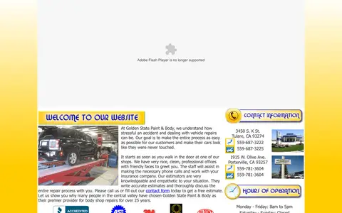 Home page of gspbinc.com, a client site credited to Chavez Web Design