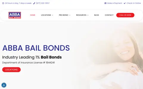 Home page of abbabailbonds.com, added by Clickflame