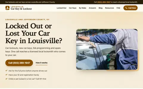 Home page of colgateslocksmith.com, a client site credited to Clickflame