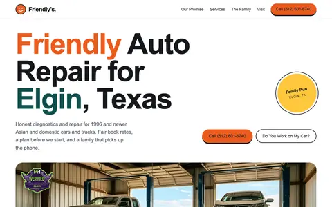 Home page of friendlysauto.com, added by Clickflame