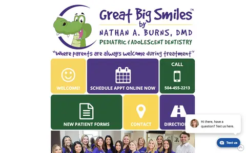 Home page of greatbigsmiles.com, a client site credited to Dentalfone