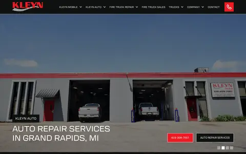 Home page of autorepairjenisonmi.com, a client site credited to Dieselmatic