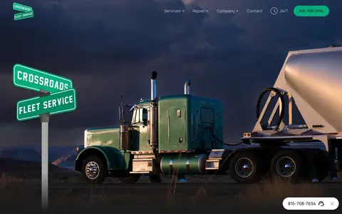 Home page of crfleet.com, a client site credited to Dieselmatic