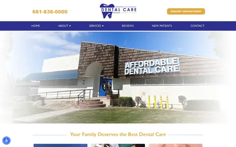 Home page of adcbakersfield.com, a client site credited to DocSites