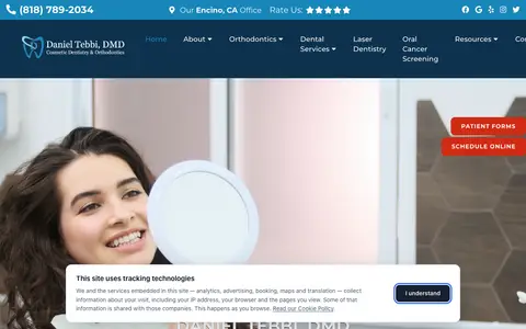 Home page of bestencinodentist.com, a client site credited to Doctor Multimedia