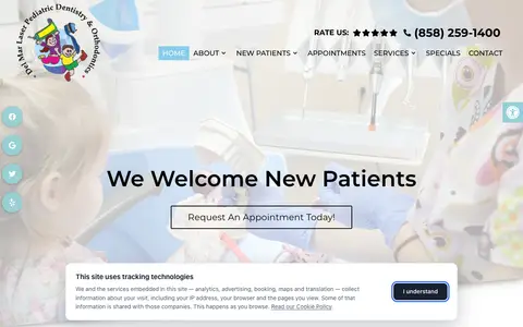 Home page of delmarpedo.com, a client site credited to Doctor Multimedia