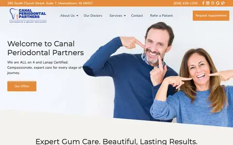 Home page of canalperiopartners.com, a client site credited to Doctors Internet
