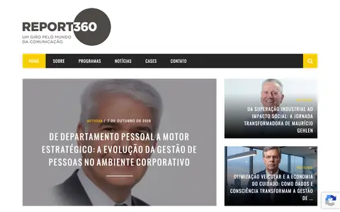 Home page of report360.com.br, a client site credited to Explay