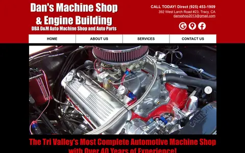Home page of dansenginebuilding.com, a client site credited to First Day Social