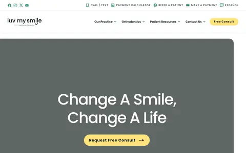 Home page of luvmysmile.com, a client site credited to HIP Creative