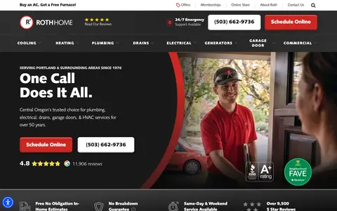 Home page of callroth.com, a client site credited to Imagemakers