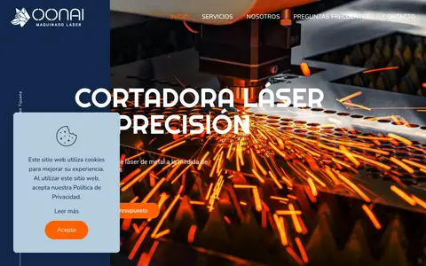Home page of oonai.mx, a client site credited to Laboratorio Digital