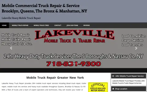 Home page of lakevilletow.com, a client site credited to Lift Marketing Group