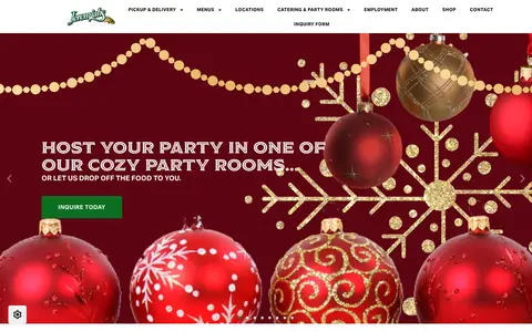 Home page of jeremiahstavern.com, a client site credited to Linden Digital Marketing