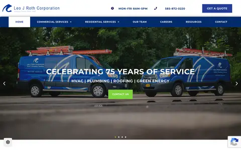 Home page of leojroth.com, a client site credited to Linden Digital Marketing