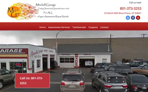 Home page of mitchellgarage.com, a client site credited to LocalPull