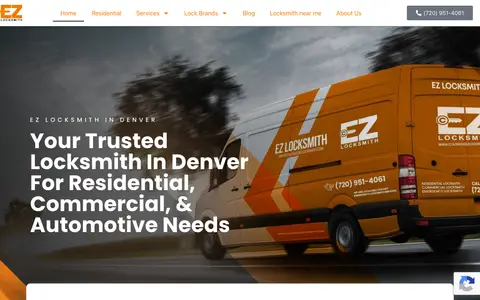 Home page of coloradoezlocksmith.com, a client site credited to Media Group Marketing