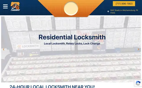 Home page of rglocksmith.com, a client site credited to Media Group Marketing
