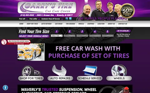 Home page of garrystirewaverly.com, a client site credited to Net Driven