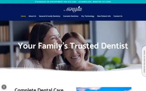 Home page of davidmiragliadds.com, a client site credited to NEXT! Digital Ad Agency