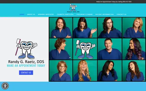 Home page of drrandydds.com, a client site credited to NEXT! Digital Ad Agency