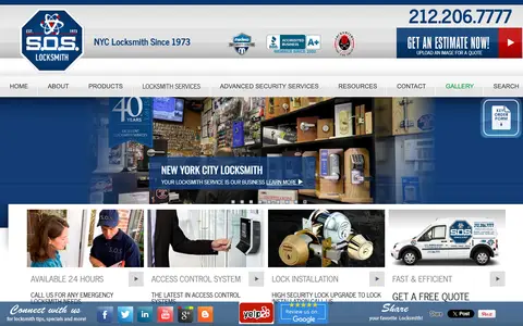 Home page of soslocksmith.com, a client site credited to ORAIKO