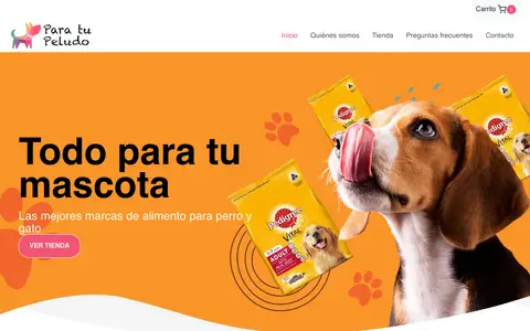 Home page of paratupeludo.com.mx, a client site credited to Pixelar