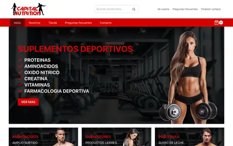 Home page of suplementoscapital.com.mx, a client site credited to Pixelar