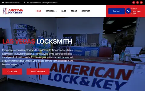 Home page of alklv.com, a client site credited to Pony Advertising