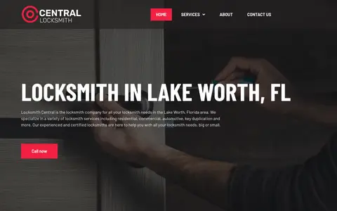 Home page of locksmithcentrallwfl.com, a client site credited to Pony Advertising
